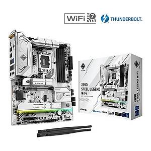 ASRock Z890 Steel Legend WiFi Intel Core Ultra Uyumlu DDR5 PCIe 5.0 Wi-Fi 7 ATX Anakart