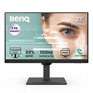 BENQ GW2790T 27 inc IPS 100Hz HDMI+DP 2Wx2 Hoparl�r Ergonomik Pivot Eye Care FHD Monit�r