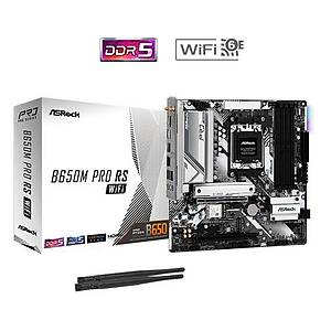 ASRock B650M Pro RS WiFi AMD Ryzen 9000/8000/7000 Uyumlu DDR5 PCIe 5.0 M.2 Wi-Fi 6E Micro-ATX Anakart