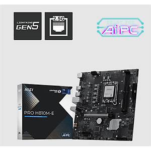 MSI PRO H810M-E DDR5 6400MT/S 1XHDMI 1XDP 1XM.2 USB 3.2 MATX 1851P (INTEL ULTRA PROCESSORS SERIES 2)