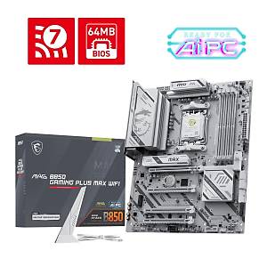 MSI MB MAG B850 GAMING PLUS MAX WIFI AM5 DDR5 8200MHZ(OC) DP 3x M.2 USB 10Gbs 5G LAN WI-FI 7 ATX
