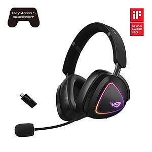 ASUS ROG DELTA II KABLOSUZ OYUN KULAKLI�I (50MM T�TANYUM S�R�C�LER ROG SPEEDNOVA 10MM S�PER GEN�� BANT M�KROFON 153-SAAT P�L �MR� DUALFLOW SES BT 2.4GHZ 3.5MM PC SWITCH PS4 PS5 XBOX