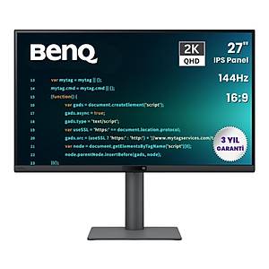 BENQ RD270Q 27 inc IPS QHD 2K 144Hz HDMI DP USB-C USB-A Pivot Programlama Monit�r�