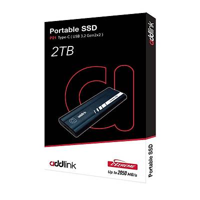 ADDLINK AD2TBP21B2K 2TB Portable SSD With TC to TC cable R:2000 W:1950