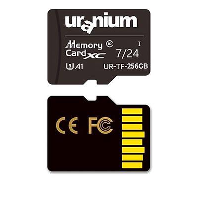 URANIUM 256 GB UR-TF-256G MICRO SD CARD U3 7/24 SURVEILLANCE 100/50MBS INDUSTRIAL HAFIZA KARTI (3 YIL GARANT)
