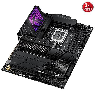 ASUS MB ROG STRIX Z890-E GAMING WIFI INTEL Z890 LGA1851 DDR5 8800 DP HDMI 2XUSB4 7X M2 USB3.2 WIFI 7 + BT AURA RGB 5GBIT LAN ATX 18+1+2+2 G�� A�AMALARI THUNDERBOLT 4 NITROPATH DRAM TEKNOLOJ�S� NPU BOOST