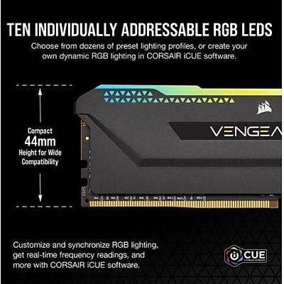 16 GB 2X8 DDR4 3200 CORSAIR C16 CMH16GX4M2Z3200C16 RGB PRO SL BLACK