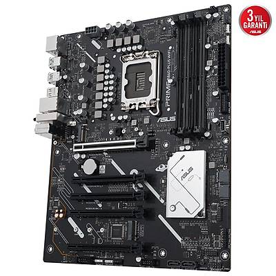 ASUS PRIME B860 PLUS WIFI Intel B860 LGA1851 DDR5 8200 DP HDMI 2x M2 USB32 Gen 2x2 WiFi 6E + BT AURA RGB 2.5Gbit LAN ATX 8+1+1 G�� A�amalar� 1xGen5 M.2 Ready for Advanced AI PC