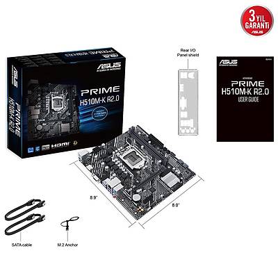 ASUS MB PRIME H510M-K R2.0 Intel H510 LGA1200 DDR4 3200 HDMI VGA M2 USB3.2 mATX ASUS 5X PROTECTION III Armoury Crate AI Suite 3