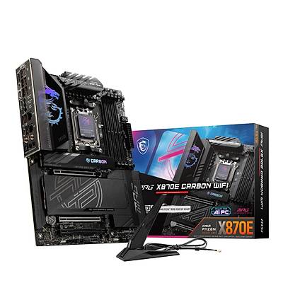 MSI MPG X870E CARBON WIFI AM5 DDR5 8400MHZ(OC) USB4 4x M.2 HDMI 5G LAN 2.5G LAN WIFI 7 RGB ATX
