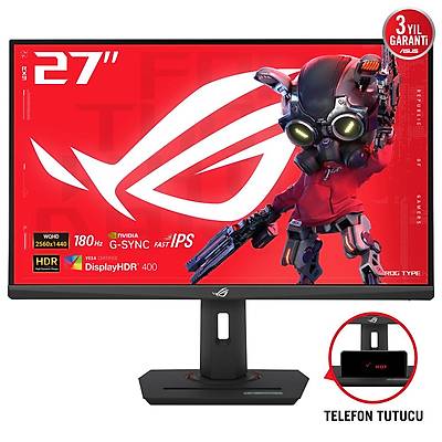 ASUS ROG STRIX XG27ACS 27 HDR400 GAMING 2K FAST IPS FREESYNC VE G-SYNC UYUMLU 2560x1440 1MS 180HZ DP HDMI USB VESA 3YIL ELMB SYNC,PIVOT Monitr