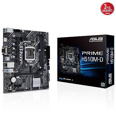 ASUS PRIME H510M-D Intel H510 LGA1200 DDR4 3200 HDMI VGA M2 USB3.2 AURA RGB COM mATX ASUS 5X PROTECTION III Armoury Crate AI Suite 3