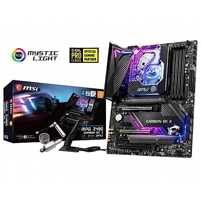 MSI MPG Z490 CARBON EK X SOKET 1200 DDR4 4800 (OC) PCI-E Gen 4 ,M.2 USB3.2 RGB 1x 2.5G LAN ATX