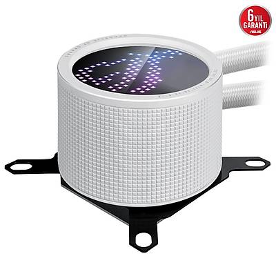 ASUS ROG RYUO III 360 ARGB ANIME MATRIX LED EKRAN ADRESLENEBLR RGB FAN ROG ARGB CPU SOUTUCUSU BEYAZ