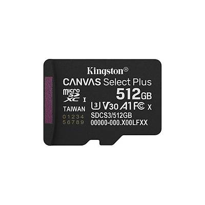 Kingston 512GB microSDXC Canvas Select Plus Gen3 150MB/s A1 Card + Adapter