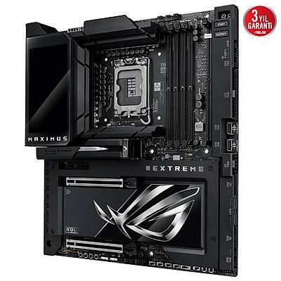 ASUS MB ROG MAXIMUS Z890 EXTREME INTEL Z890 LGA1851 DDR5 8800 HDMI 2XTHUNDERBOLT 5 6X M2 USB3.2 WIFI 7 + BT AURA RGB 10GBT + 2.5GBIT LAN ATX 24+1+2+2 G AAMALARI THUNDERBOLT 5 LCD EKRAN