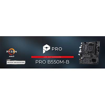 MSI MB PRO B550M-B AM4 DDR4 4600(OC) HDMI DP 2x M.2 USB 5Gbps mATX Anakart