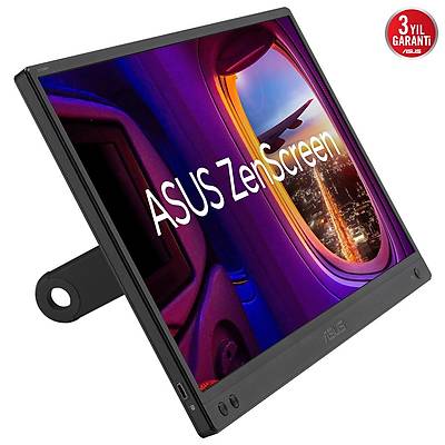 ASUS ZENSCREEN MB166CR 15 6INCH TASINABILIR USB MONITOR IPS 1920x1080 5MS USB-C 3YIL MAT EKRAN USB-C to A ADAPTOR DUSUK MAVI ISIK Monit�r