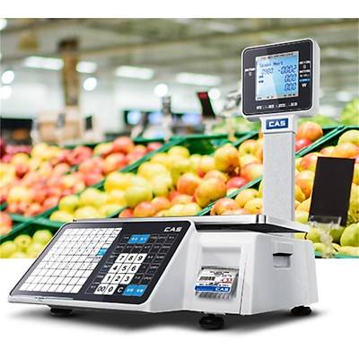 CAS CL3000 15KG 202DPI D�REKT TERMAL ETHERNET LCD EKRAN BOYUNLU BARKODLU TERAZ�