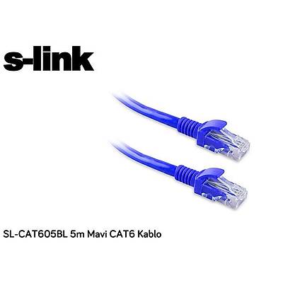 S-LINK SL-CAT605BL 5M MAVI CAT6 KABLO
