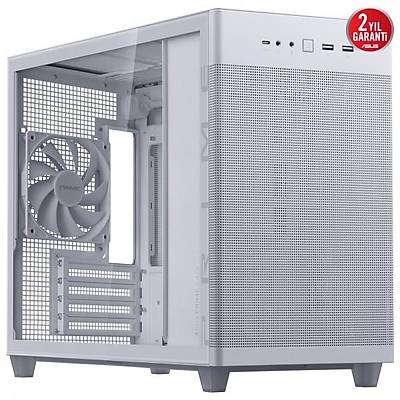 ASUS PRIME AP201 BEYAZ MICRO ATX TEMPERL� CAM ALET GEREKT�RMEYEN YAN PANELLER VE TOZ F�LTREL� IZGARAYA SAH�P 360 MM SO�UTUCU 338 MM UZUNLU�A KADAR EKRAN KARTI VE STANDART ATX PSU DESTEKL� 33 L�TRE HAC�ML� MICRO ATX KASA