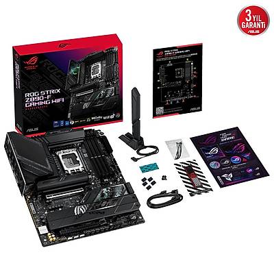ASUS MB ROG STRIX Z890-F GAMING WIFI INTEL Z890 LGA1851 DDR5 8600 DP HDMI 2XUSB4 5X M2 USB3.2 WIFI 7 + BT AURA RGB 2.5GB�T LAN ATX 16+1+2+2 G�� A�AMALARI THUNDERBOLT 4 DIMM FIT M.2 Q-RELEASE