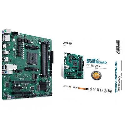 ASUS PRO B550M-C CSM AMD B550 AM4 DDR4 4800 2XDP HDMI FT M2 USB3.2 PCI TPM MATX PCIE 4.0 128GBA KADAR RAM DESTE ASUS CONTROL CENTER EXPRESS HEDYEL!