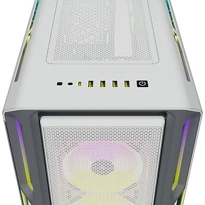 CORSAIR CASE - CC-9011231-WW iCUE 5000T RGB Tempered Glass Mid-Tower ATX PC Case  White