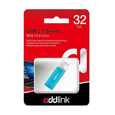 ADDLINK AD32GBU12A2 32GB USB 2.0 U12 20MB/s-10MB/s Flash Drive Aqua