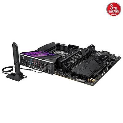 ASUS MB ROG STRIX Z890-E GAMING WIFI INTEL Z890 LGA1851 DDR5 8800 DP HDMI 2XUSB4 7X M2 USB3.2 WIFI 7 + BT AURA RGB 5GBIT LAN ATX 18+1+2+2 G�� A�AMALARI THUNDERBOLT 4 NITROPATH DRAM TEKNOLOJ�S� NPU BOOST