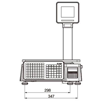 CAS CL3000 30KG 202DPI D�REKT TERMAL ETHERNET LCD EKRAN BOYUNLU BARKODLU TERAZ�