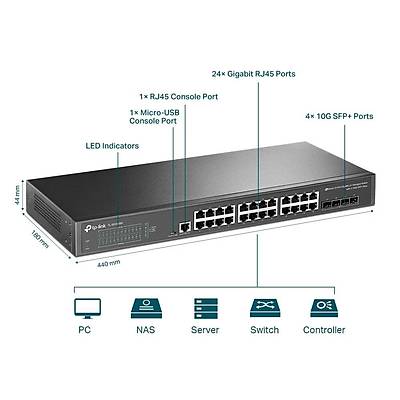 TP-LINK TL-SG3428X 48  JetStream 24-Port Gigabit L2+ Manage