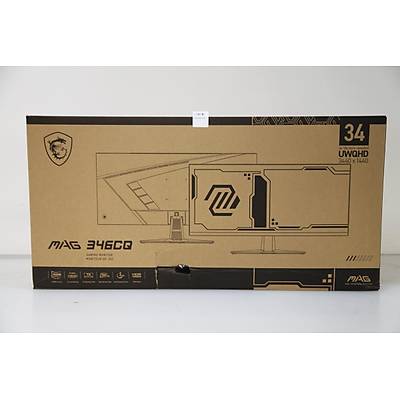 MSI 34 MAG 346CQ 3440x1440 (UWQHD) 21:9 CURVE 1500R VA 180HZ 1MS (MPRT) FREESYNC PREMIUM GAMING MONITOR