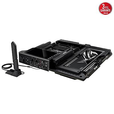 ASUS MB ROG MAXIMUS Z890 EXTREME INTEL Z890 LGA1851 DDR5 8800 HDMI 2XTHUNDERBOLT 5 6X M2 USB3.2 WIFI 7 + BT AURA RGB 10GBT + 2.5GBIT LAN ATX 24+1+2+2 G AAMALARI THUNDERBOLT 5 LCD EKRAN