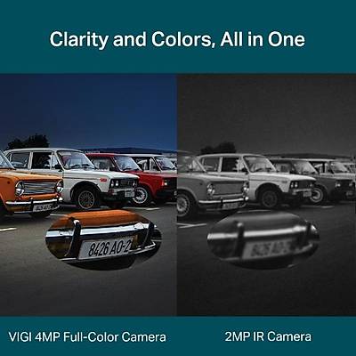 TP-LINK VIGI C240 4MP 4MM LENS 30 METRE 7/24 FULL COLOR �NSAN/ARA� ALGILAMA DAH�L� M�KROFON DOME KAMERA