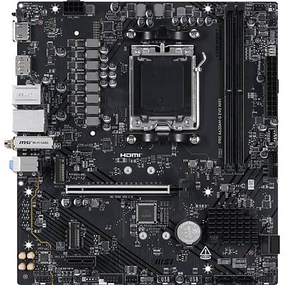 MSI PRO A620AM-G EVO WIFI AM5 DDR5 7200MHZ(OC) ARGB HDMI VGA 2XM.2 USB 5 GBPS 2.5G LAN WIFI 6E  MATX