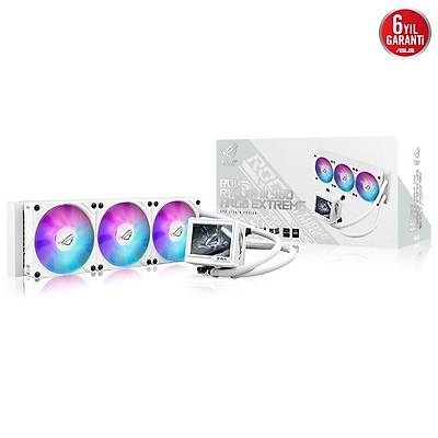 ASUS ROG RYUJIN III 360 ARGB EXTREME WHITE SIVI SO�UTUCU ASETEK EMMA GEN8 V2 POMPA Y�KSEK HAVA AKI�I VE STAT�K BASIN� ���N MANYET�K ARGB FANLAR 3.5INC LCD DONANIM TAK�B� VE �ZEL GIFLER