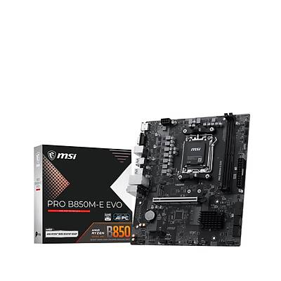 MSI MB PRO B850M-E EVO AM5 DDR5 8200MHZ(OC) HDMI VGA M.2 USB 5Gbs 2.5G LAN mATX Anakart