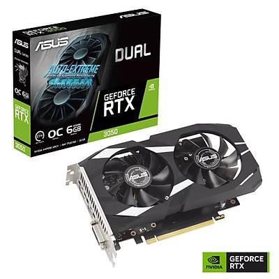 ASUS GEFORCE DUAL-RTX3050-O6G 6GB GDDR6 96BIT 1XHDMI 1XDP 1XDVI EKRAN KARTI