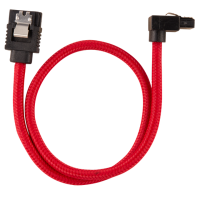 Corsair CC-8900280 Premium SATA 6Gbps 30cm 90 Derece Balantl Kablo Seti - Krmz