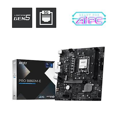 MSI MB PRO B860M-E SOKET 1851 DDR5 9066MHZ(OC)  2xM.2 HDMI DISPLAY 5G LAN mATX