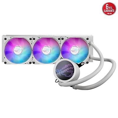 ASUS ROG RYUO III 360 ARGB ANIME MATRIX LED EKRAN ADRESLENEBLR RGB FAN ROG ARGB CPU SOUTUCUSU BEYAZ