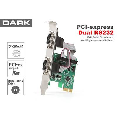 DARK DK-AC-PERS232 2 PORT SERI BALANTILI PCI EXPRESS X1 KART