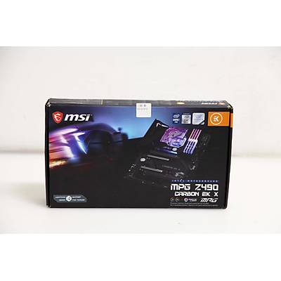 MSI MPG Z490 CARBON EK X SOKET 1200 DDR4 4800 (OC) PCI-E Gen 4 ,M.2 USB3.2 RGB 1x 2.5G LAN ATX