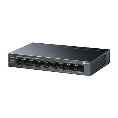 TP-LINK LS109P 9-Port 10/100Mbps Desktop Switch with 8-Port PoE+