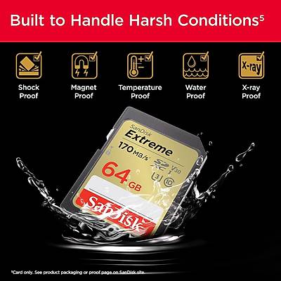 SANDISK SDSDXV2-064G-GNCIN 64GB Extreme microSD UHS I Card 180MB/s - 170MB/s