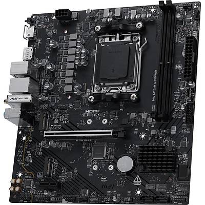 MSI PRO A620AM-G EVO WIFI AM5 DDR5 7200MHZ(OC) ARGB HDMI VGA 2XM.2 USB 5 GBPS 2.5G LAN WIFI 6E  MATX