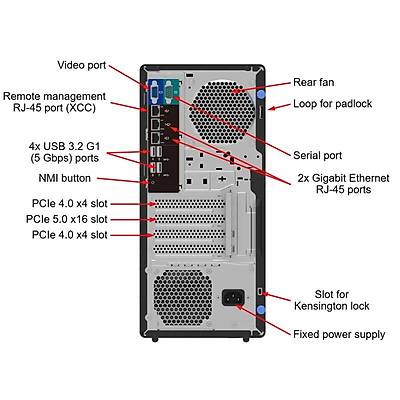 LENOVO THINKSYSTEM ST50 V3 XE-2434 1X32GB DDR5 2X960GB 1X3.5 1X500W 7DF3A00YEA