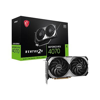 MSI VGA GEFORCE RTX 4070 VENTUS 2X E 12G OC RTX4070 12GB GDDR6X 192B DX12 PCIE 4.0 X16 (3XDP 1XHDMI)