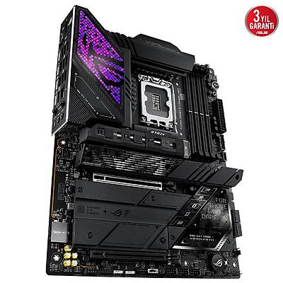 ASUS MB ROG STRIX Z890-E GAMING WIFI INTEL Z890 LGA1851 DDR5 8800 DP HDMI 2XUSB4 7X M2 USB3.2 WIFI 7 + BT AURA RGB 5GBIT LAN ATX 18+1+2+2 G�� A�AMALARI THUNDERBOLT 4 NITROPATH DRAM TEKNOLOJ�S� NPU BOOST